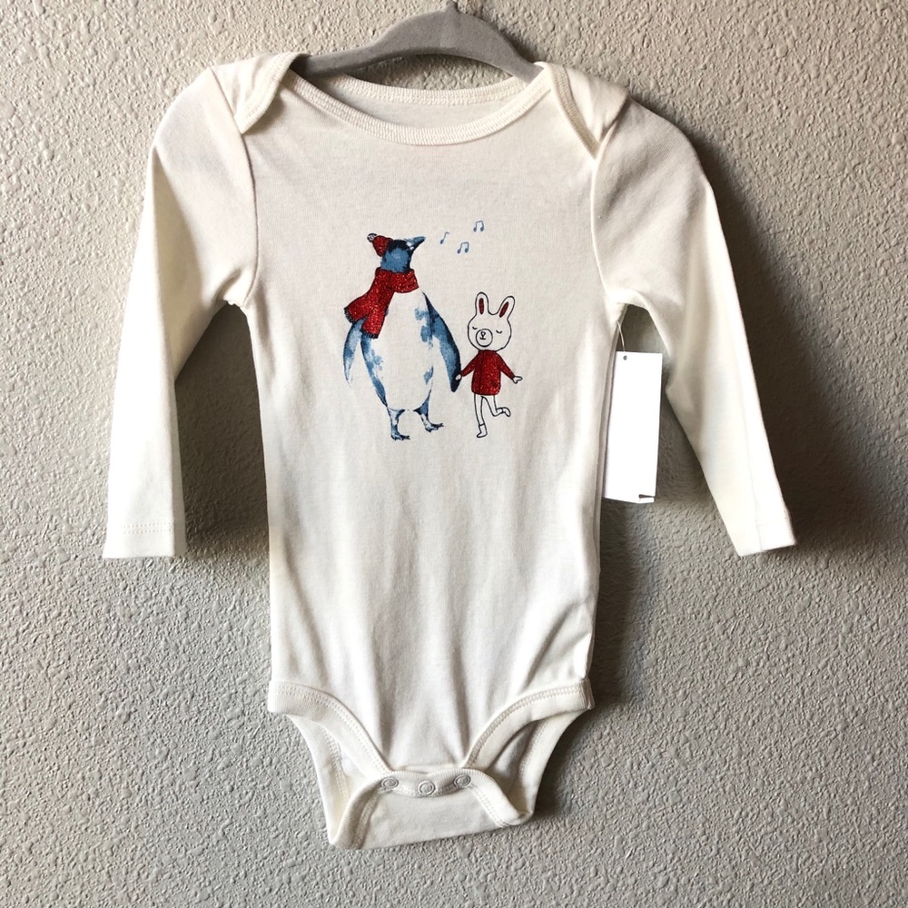 3/$15 Joe Fresh Christmas Printed long Sleeve Bodysuit